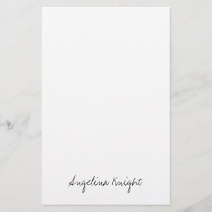 Papelaria Elegante Estilo Moderno Escrita Única Manuscrita