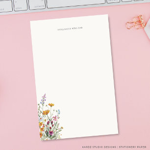 Papelaria Elegante Floral Personalizado