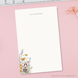 Papelaria Elegante Floral Personalizado