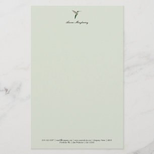 Papelaria Elegante Hummingbird Letterhead