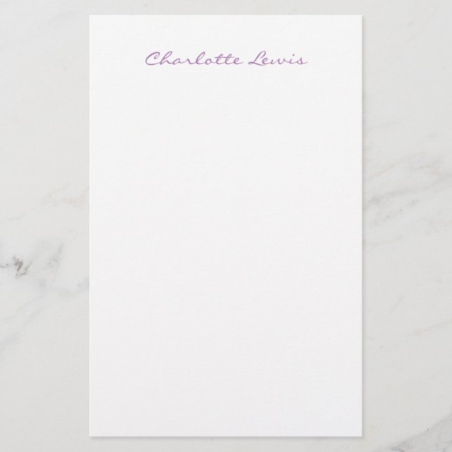 Papelaria Elegante Script Simples Minimalista Moderna (Frente)