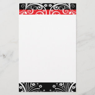 Papelaria Elegante vermelho e preto