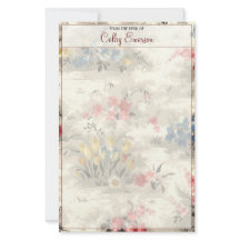 Elegante Vintage Floral Botânica Texto de Borgonha