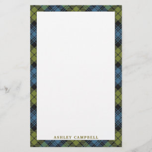 Papelaria Elegante Xadrez Escocês Campbell Tartan Plaid