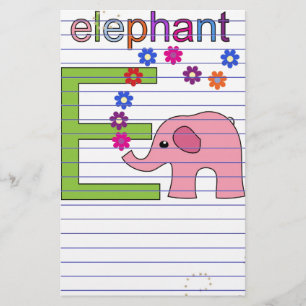 Papelaria Elephant - Letra E