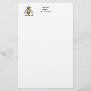 Papelaria Emblema heráldico formal C da brasão da abelha d