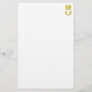 Papelaria Emblema imperial de Eagle de Napoleon mim papel de