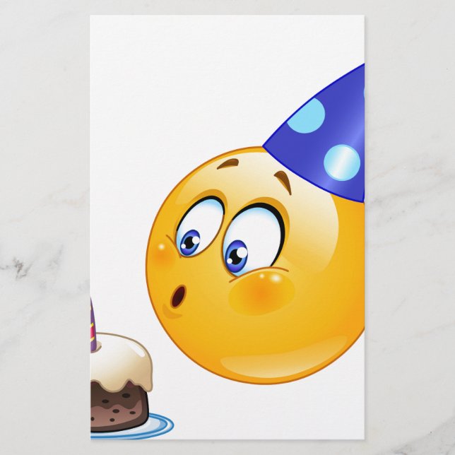 Papelaria emoji de aniversário (Frente)