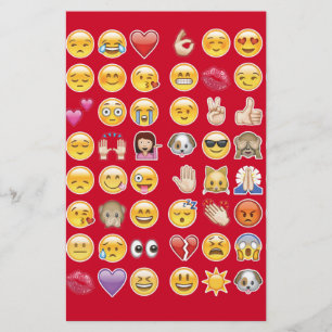 Papelaria emoji vermelho