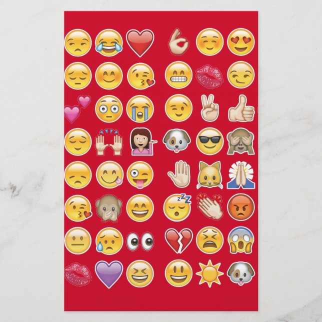 Papelaria emoji vermelho (Frente)