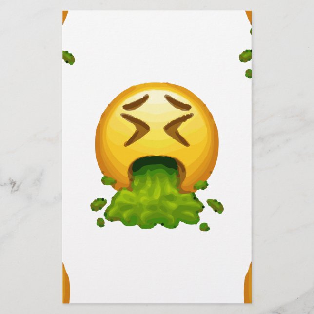 Papelaria emoji vomitando (Frente)