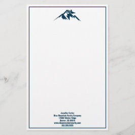 Papelaria Empresa de Imóveis Corretora Personalizada Blue Mo