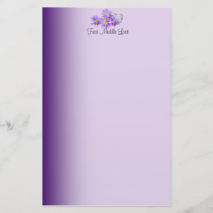 Papelaria Encabeçamento roxo dos Wildflowers