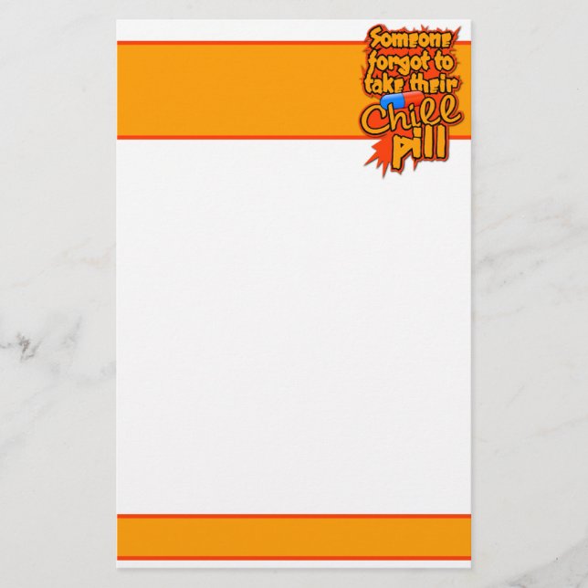Papelaria Encher papel de carta de Pílula, personalizar (Frente)