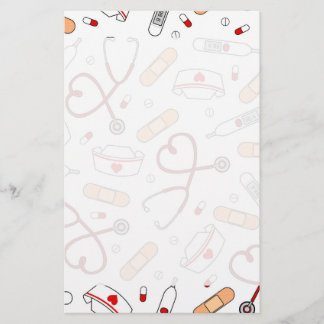 Papelaria Enfermeira Amor Fundo Branco Impressão