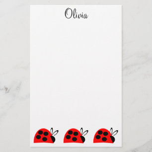 Papelaria Engraçado Red Ladybug Personalizado