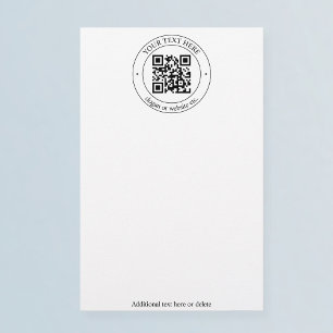 Papelaria Envie Seu Próprio Código QR e Texto Personalizável