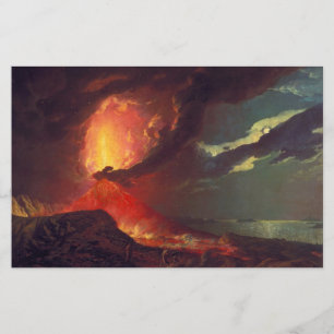Papelaria Erupção vulcânica do Monte Vesúvio (vulcão vivo)