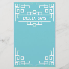 Papelaria Escolha sua beira geométrica retro do art deco da