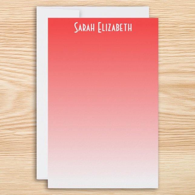 Papelaria Estação Ombre Vermelho (Red Ombre Stationery)