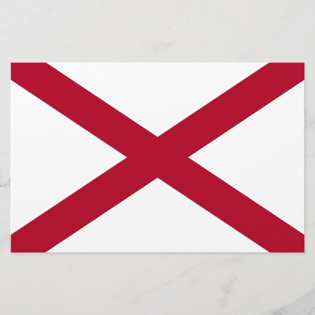 Papelaria Estado da bandeira do Alabama (Frente)