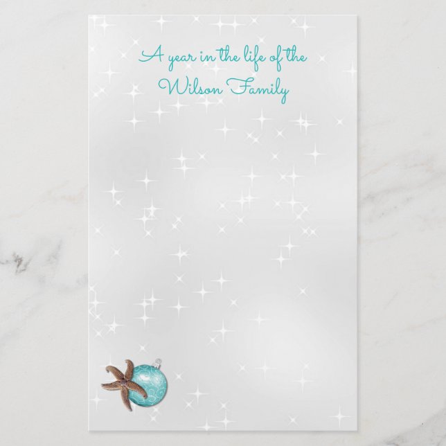 Papelaria Estaleiro de Natal tropical Gelando Papel prateado (Frente)