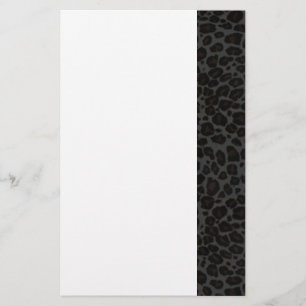 Papelaria Estampa de leopardo preto punky