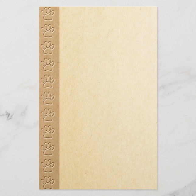 Papelaria Estampas De Cachorro Com Textura Em Papel Esboçada (Frente)