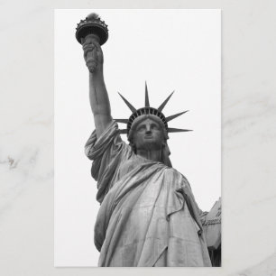 Papelaria Estátua da Liberdade Preta e Branca