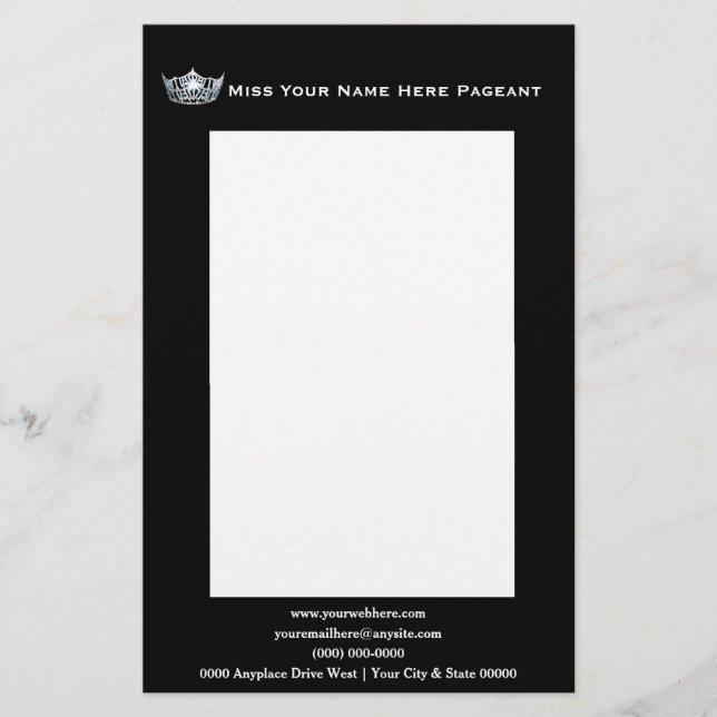 Papelaria Estilo americano Bold Black Alfândega (Frente)