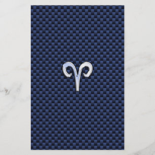 Papelaria Estilo de Fibra de Carbono Marinho de Sinal Zodiac