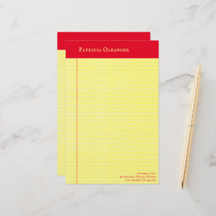 Papelaria Estilo de Pad Legal Amarelo Pêr Papel Superior