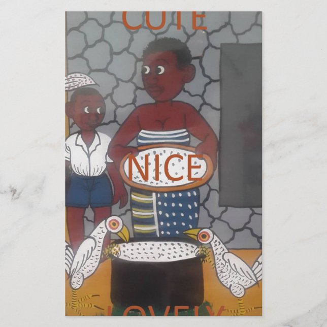 Papelaria Estilo de vida tradicional africano (Frente)