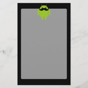Papelaria Estilo do bigode robô Andrôid em preto