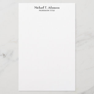 Papelaria Estilo Retro Elegante Simples Branco