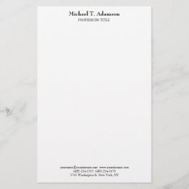 Papelaria Estilo Retro Elegante Simples Branco