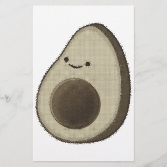 Papelaria Estilo Vintage Desenho Avocado (Frente)