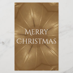 Papelaria Estrela de Caleidoscópio Marrom, Dourada Elegante