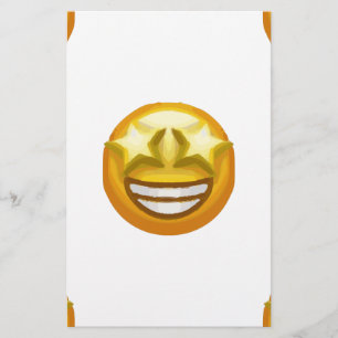 Papelaria estrela de olhos emoji