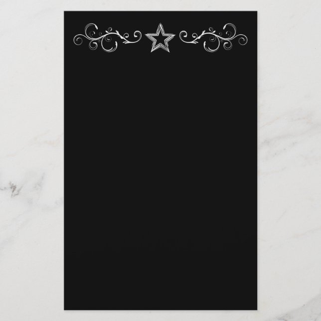 Papelaria +{ Estrela Decorativa }+ Preto (Frente)