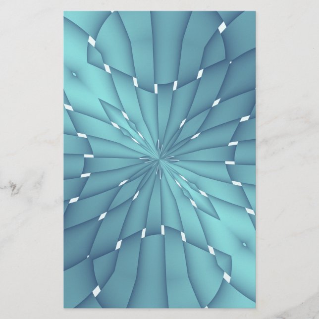 Papelaria Estrela Metálica Azul e Turquesa (Frente)