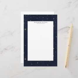 Papelaria Estrelas Douradas Celestiais Monograma