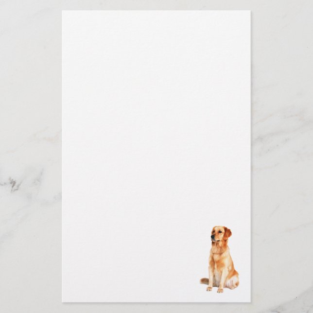 Papelaria Etiqueta para ouro Retriever (Frente)