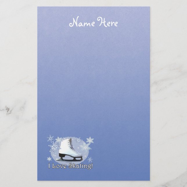 Papelaria Eu amo patinar! (Frente)