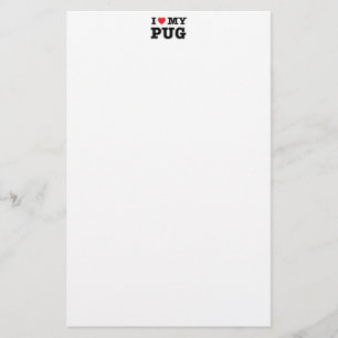 Papelaria Eu Corto Meu Papel De Carta Pug