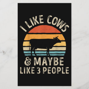 Papelaria Eu Gosto De Vacas E Talvez Como 3 Pessoas De Fazen