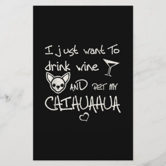 Papelaria Eu Só Quero Beber Vinho E Comer Meu Cachorro Chihu