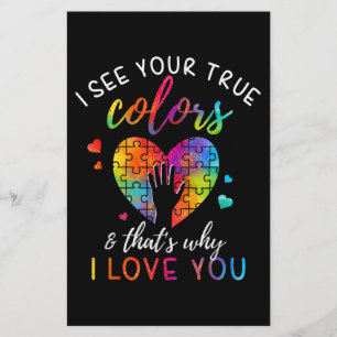 Papelaria Eu Vejo Suas Verdadeiras Cores, Autismo Do Mundo Q