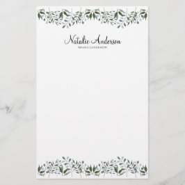Papelaria Eucalyptus Greenery Floral Personalize
