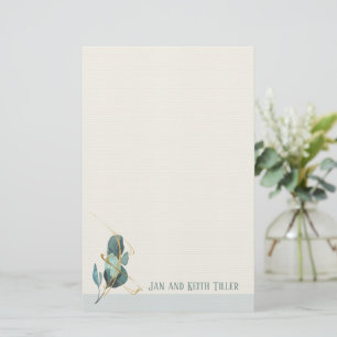 Papelaria Eucalyptus — Papel de Carta Personalizado Minimali